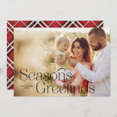 季節のごあいさつカード黒 招待状 (正面/裏面)