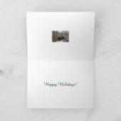 季節のごあいさつカード – 石のアーチ橋 – 雪 シーズンカード (内部)