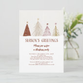 季節のごあいさつクリスマスツリーエレガントパーティー 招待状 (スタンド正面)