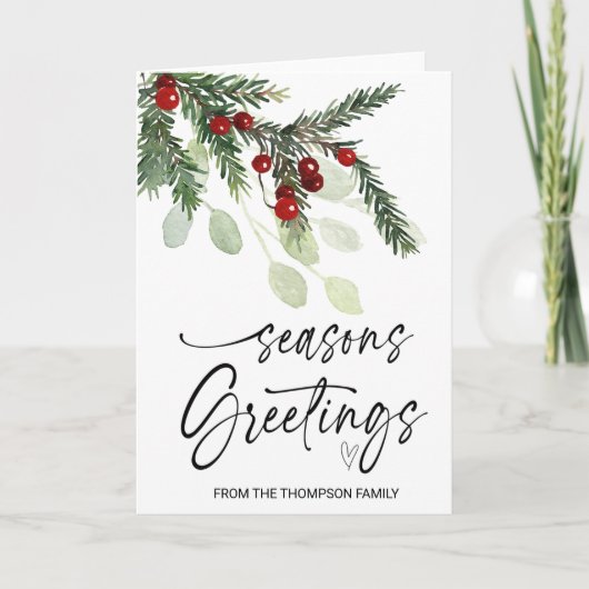 季節のごあいさつクリスマスプレゼント友人ファミリー カード (正面)