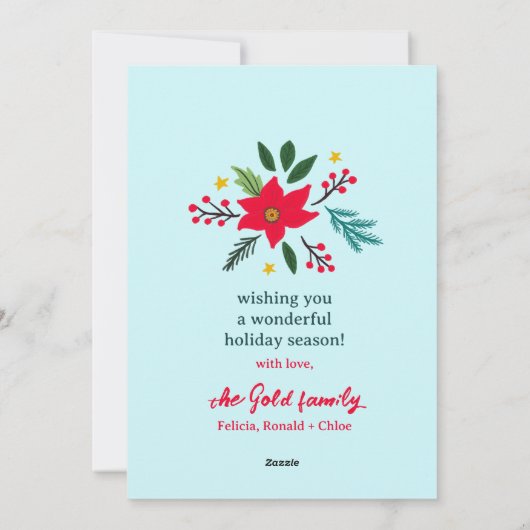 季節のごあいさつクリスマスホリデーカスタムズPHOTO シーズンカード (裏面)