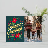 季節のごあいさつクリスマスホリデーカスタムズPHOTO 箔シーズンカード (立ち正面)