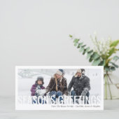 季節のごあいさつクリスマスホリデーカットアウトフォト カード (スタンド正面)