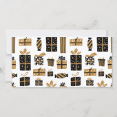 季節のごあいさつクリスマスホリデーカットアウトフォト カード (裏面)