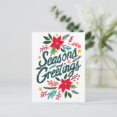 季節のごあいさつクリスマスホリデークリスマスカスタム ポストカード (スタンド正面)