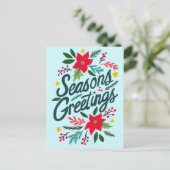 季節のごあいさつクリスマスホリデークリスマスカスタム ポストカード (スタンド正面)