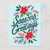 季節のごあいさつクリスマスホリデークリスマスカスタム ポストカード (正面)