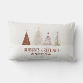 季節のごあいさつクリスマスホリデーファミリースロー ランバークッション (裏面)