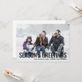季節のごあいさつクリスマスホリデーフォトカード カード (正面/裏面インサイチュ)
