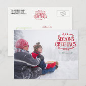 季節のごあいさつクリスマスホリデーフォトポストカード シーズンポストカード (正面/裏面)