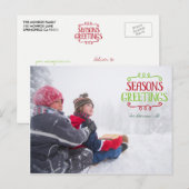 季節のごあいさつクリスマスホリデーフォトポストカード シーズンポストカード (正面/裏面)
