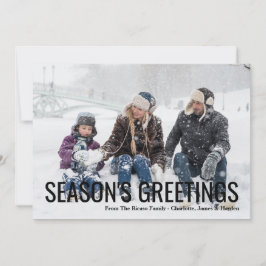 季節のごあいさつクリスマスホリデー写真 カード