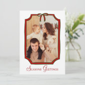 季節のごあいさつクリスマスボウフォトカード 招待状 (スタンド正面)