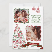 季節のごあいさつクリスマスボウフォトカード 招待状 (裏面)