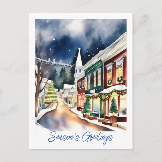 季節のごあいさつクリスマス通りカリフォルニア ポストカード (正面)