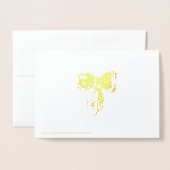 季節のごあいさつシックモダンな書道スクリプト 箔カード (裏面封筒付き)