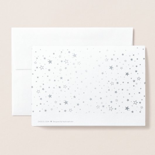 季節のごあいさつシルバー会社フォイルカード 箔カード (裏面封筒付き)