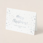 季節のごあいさつシルバー会社フォイルカード 箔カード (正面)