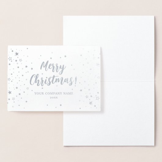 季節のごあいさつシルバー会社フォイルカード 箔カード (ディスプレー)