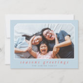 季節のごあいさつシンプルイタリックの青 シーズンカード (正面)