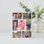 季節のごあいさつスカスタムクリスマス6 PHOTO Holiday ポストカード (スタンド正面)