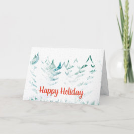 季節のごあいさつスノーラデンツリーズホワイトクリスマス シーズンカード