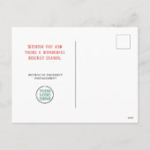 季節のごあいさつス企業のクリスホリデーカード シーズンポストカード (裏面)