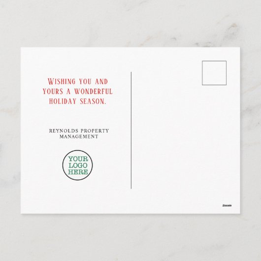季節のごあいさつス企業のクリスホリデーカード シーズンポストカード (裏面)