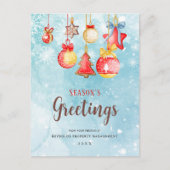 季節のごあいさつス企業のクリスホリデーカード シーズンポストカード (正面)