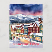 季節のごあいさつズクリスマスウィンター通りコロラド ポストカード (正面)