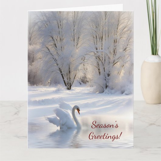 季節のごあいさつズビューティフルスワンin the snow カード (正面)