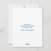 季節のごあいさつズピンクフラミンゴinサンタハット シーズンカード (裏面)