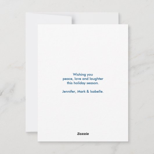 季節のごあいさつズピンクフラミンゴinサンタハット シーズンカード (裏面)