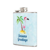 季節のごあいさつズピンクフラミンゴinサンタハット フラスク (左)