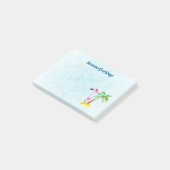 季節のごあいさつズピンクフラミンゴinサンタハット ポストイット (アングル)