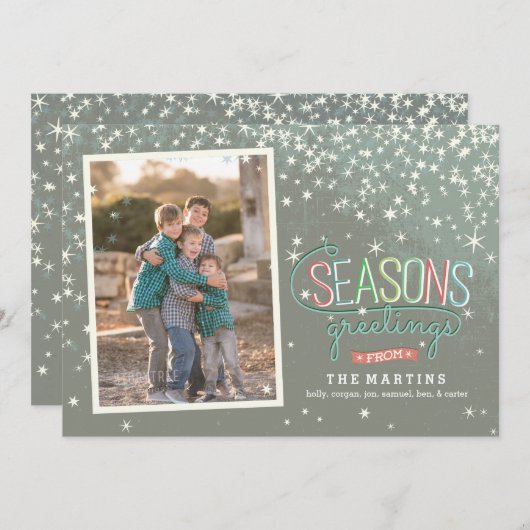 季節のごあいさつズホリデーフォトカード シーズンカード (正面/裏面)