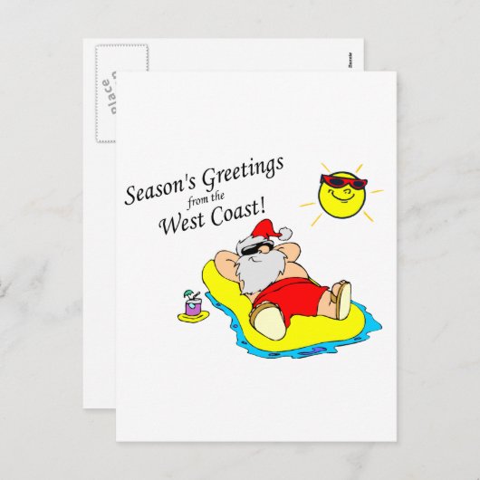 季節のごあいさつズfrom the West Coast Santa シーズンポストカード (正面/裏面)