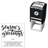 季節のごあいさつタイポグラフィのビジネス名のアドレス セルフインキングスタンプ (インサイチュ)