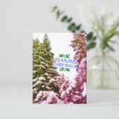 季節のごあいさつツリーアンティーク葉書 ポストカード (スタンド正面)