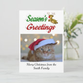 季節のごあいさつトナカイのクリスマスフォトスクリプト シーズンカード (スタンド正面)