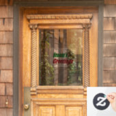 季節のごあいさつトナカイタイポグラフィクリスマス ウィンドウサイン (ホームデコレーション)