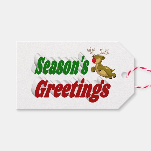 季節のごあいさつトナディアクリスマスタイポグラフィ ギフトタグ (正面(横))