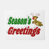 季節のごあいさつトナディアクリスマスタイポグラフィ ドアマット (正面)