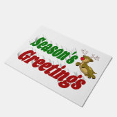 季節のごあいさつトナディアクリスマスタイポグラフィ ドアマット (アングル)