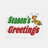 季節のごあいさつトナディアクリスマスタイポグラフィ フリースブランケット (正面(横))