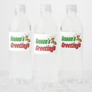 季節のごあいさつトナディアクリスマスタイポグラフィ ペットボトルラベル