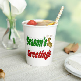 季節のごあいさつトナディアクリスマスタイポグラフィ 紙コップ