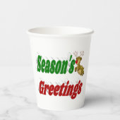 季節のごあいさつトナディアクリスマスタイポグラフィ 紙コップ (裏面)