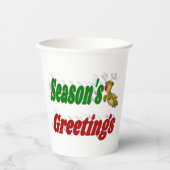 季節のごあいさつトナディアクリスマスタイポグラフィ 紙コップ (正面)