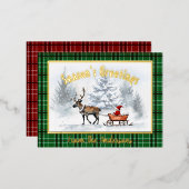 季節のごあいさつトナディースリー 箔招待状ポストカード (正面/裏面)